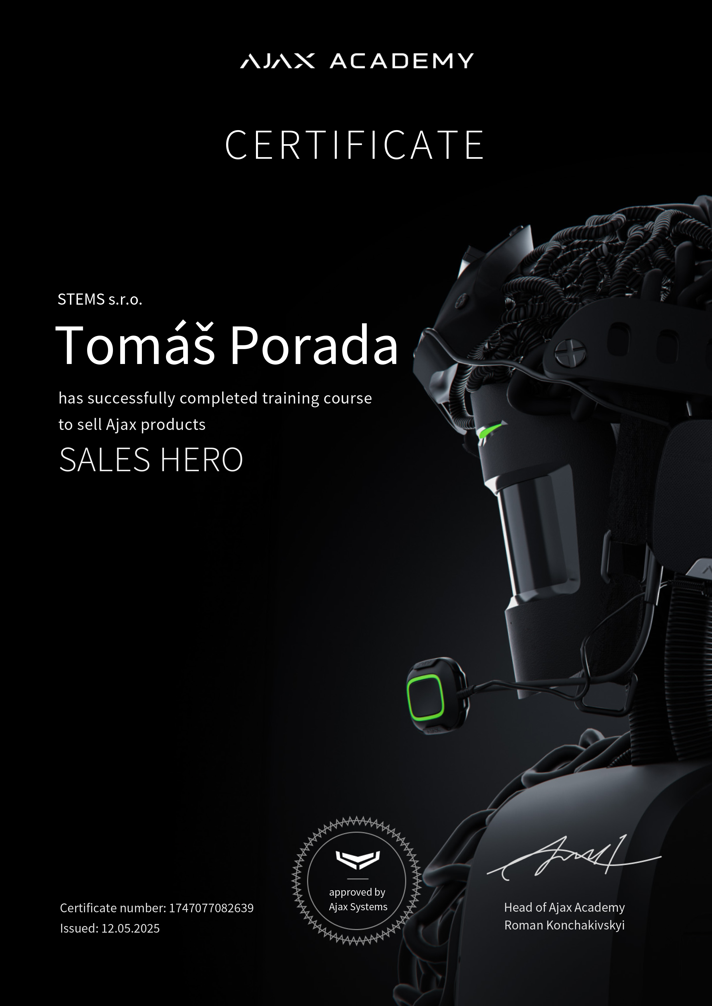 Sales Hero Certificate